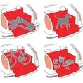 Load image into Gallery viewer, Tapis de coffre de voiture pour chien Oscar et Plume
