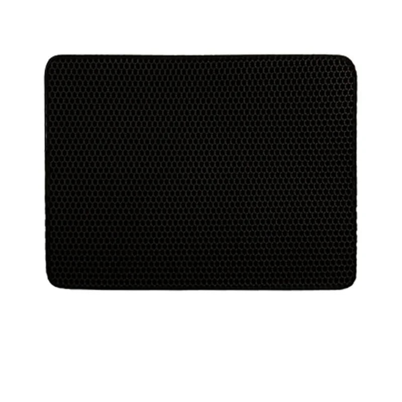 Tapis de litière double couche Oscar et Plume Noir / 30x30cm