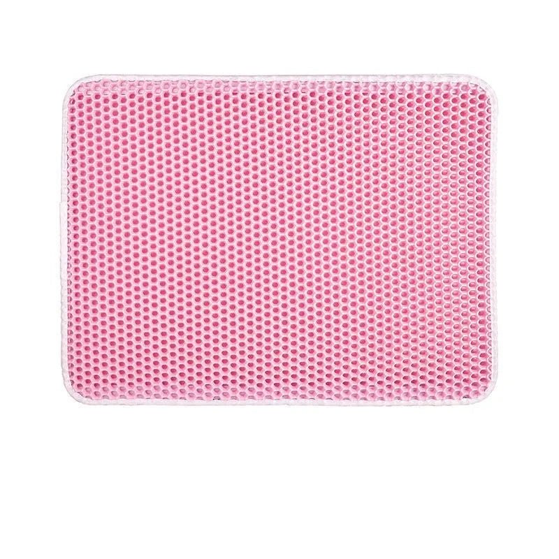 Tapis de litière double couche Oscar et Plume Rose / 30x30cm