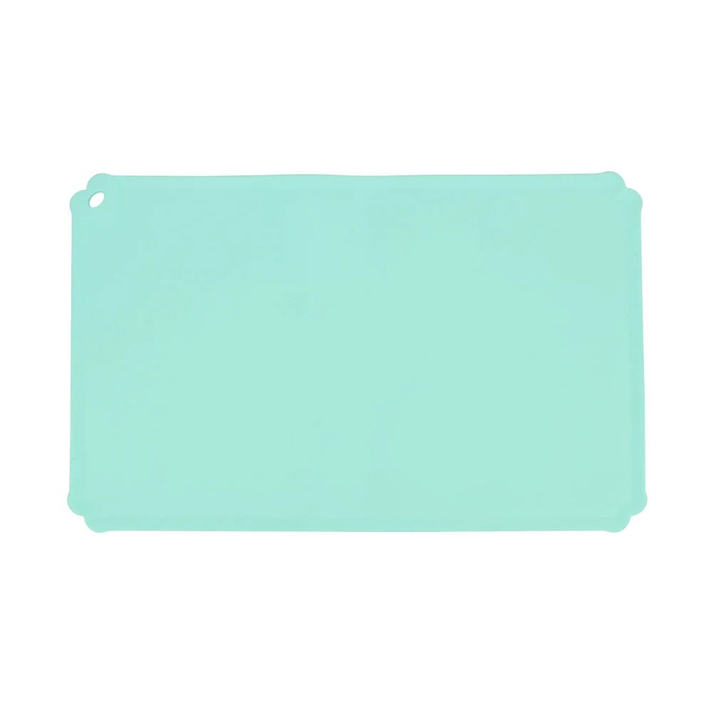 Tapis En Silicone Pour gamelle Oscar et Plume Cyan