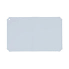 Tapis en silicone pour gamelle de couleur grise avec coins arrondis et trou de suspension