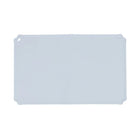 Tapis en silicone pour gamelle de couleur grise avec coins arrondis et trou de suspension