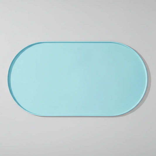 Tapis gamelle chien bleu en silicone antidérapant pour un repas propre et organisé