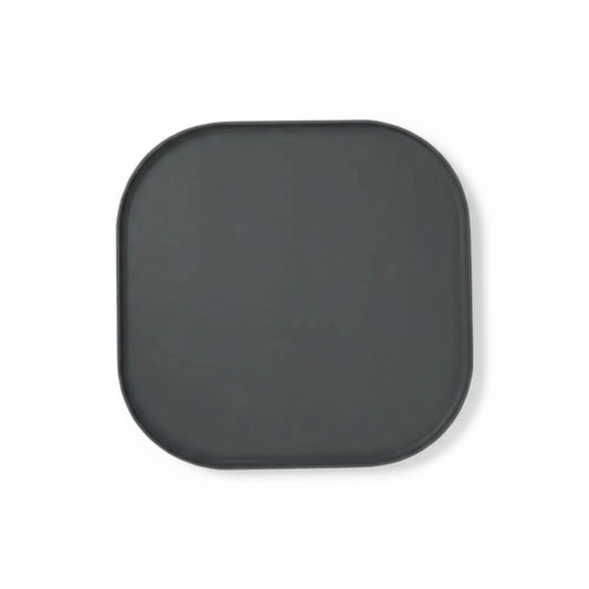 Tapis gamelle étanche gris foncé Oscar et Plume, protection imperméable pour gamelles d'animaux