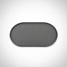 Tapis silicone gamelle chien gris anti-dérapant avec motif pattes pour repas propres