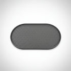 Tapis silicone gamelle chien gris anti-dérapant avec motif pattes pour repas propres