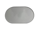 Tapis silicone gamelle chien gris ovale antidérapant pour repas propre et confortable