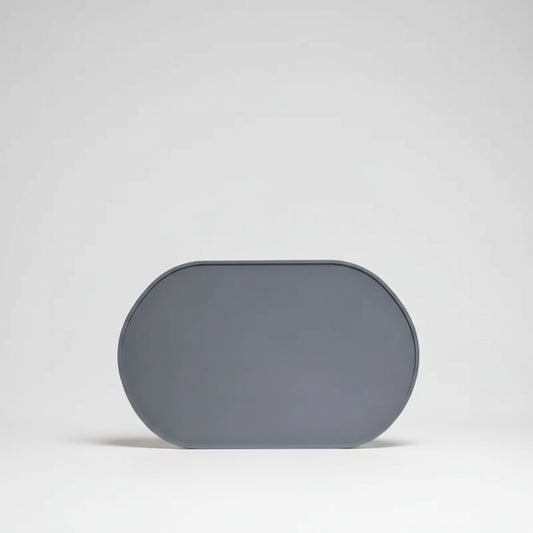 Tapis silicone gamelle gris anti-dérapant pour protéger le sol sous la gamelle de votre animal