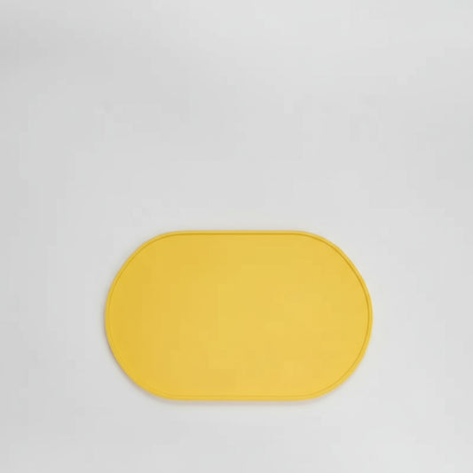 Tapis silicone gamelle jaune Oscar et Plume résistant et antidérapant pour animaux