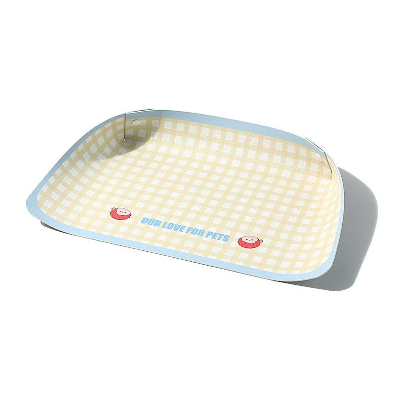 Tapis silicone pour Chien et chat avec un design de carreaux pour un look moderne