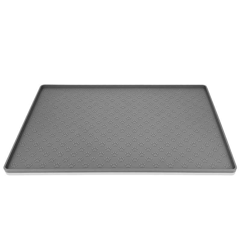 Tapis silicone pour gamelle Oscar et Plume Gris / 29.5X29.5CM