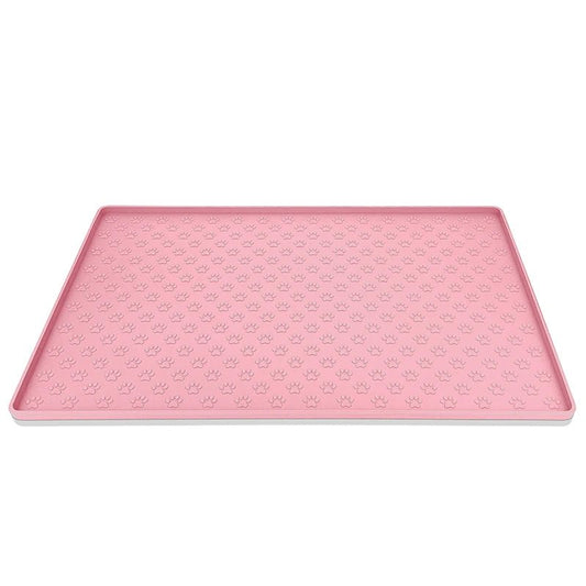 Tapis silicone pour gamelle Oscar et Plume Rose / 29.5X29.5CM