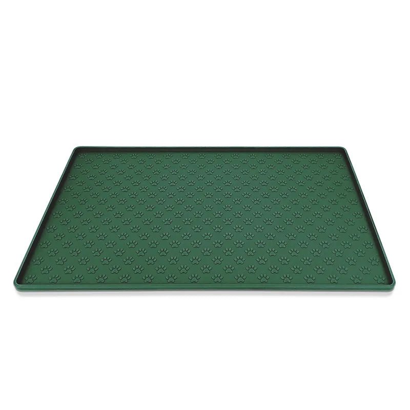 Tapis silicone pour gamelle Oscar et Plume Vert foncé / 29.5X29.5CM