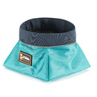 Gamelle de voyage pour chien en tissu bleu turquoise et noir par Oscar et Plume