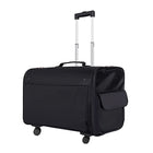 Valise roulettes pour chien noire avec poignée télescopique et compartiment latéral de marque Oscar et Plume