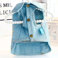 Load image into Gallery viewer, Veste en Denim pour petit chien Oscar et Plume XS
