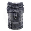 Load image into Gallery viewer, Veste en Jean Pour Chien Oscar et Plume Noir / XS
