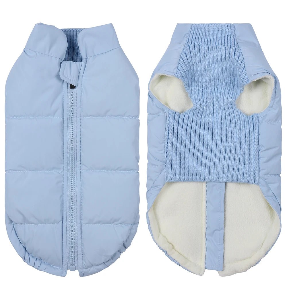 Veste hiver coupe-vent pour chien Oscar et Plume Bleu / XS