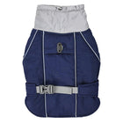 Veste imperméable chien Oscar et Plume en bleu avec ceinture ajustable pour une protection optimale