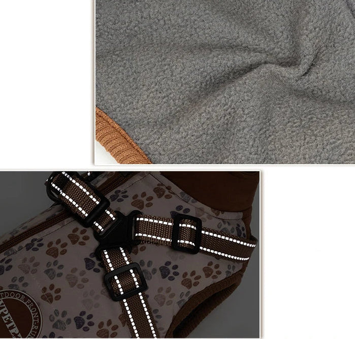 Veste imperméable pour chien Oscar et Plume avec doublure douce et attaches ajustables