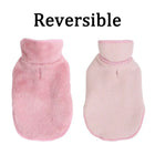 Veste polaire pour chat réversible en rose, douce et confortable pour l'hiver