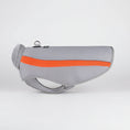 Carica l'immagine nel visualizzatore della galleria, Veste rafraîchissante pour grand chien en gris avec bande orange pour les journées chaudes
