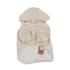 Imperméable pour bouledogue français beige à capuche avec boutons-pression de la marque Oscar et Plume